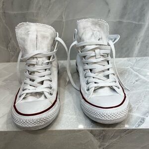Classic White High-Top Converse Sneakers